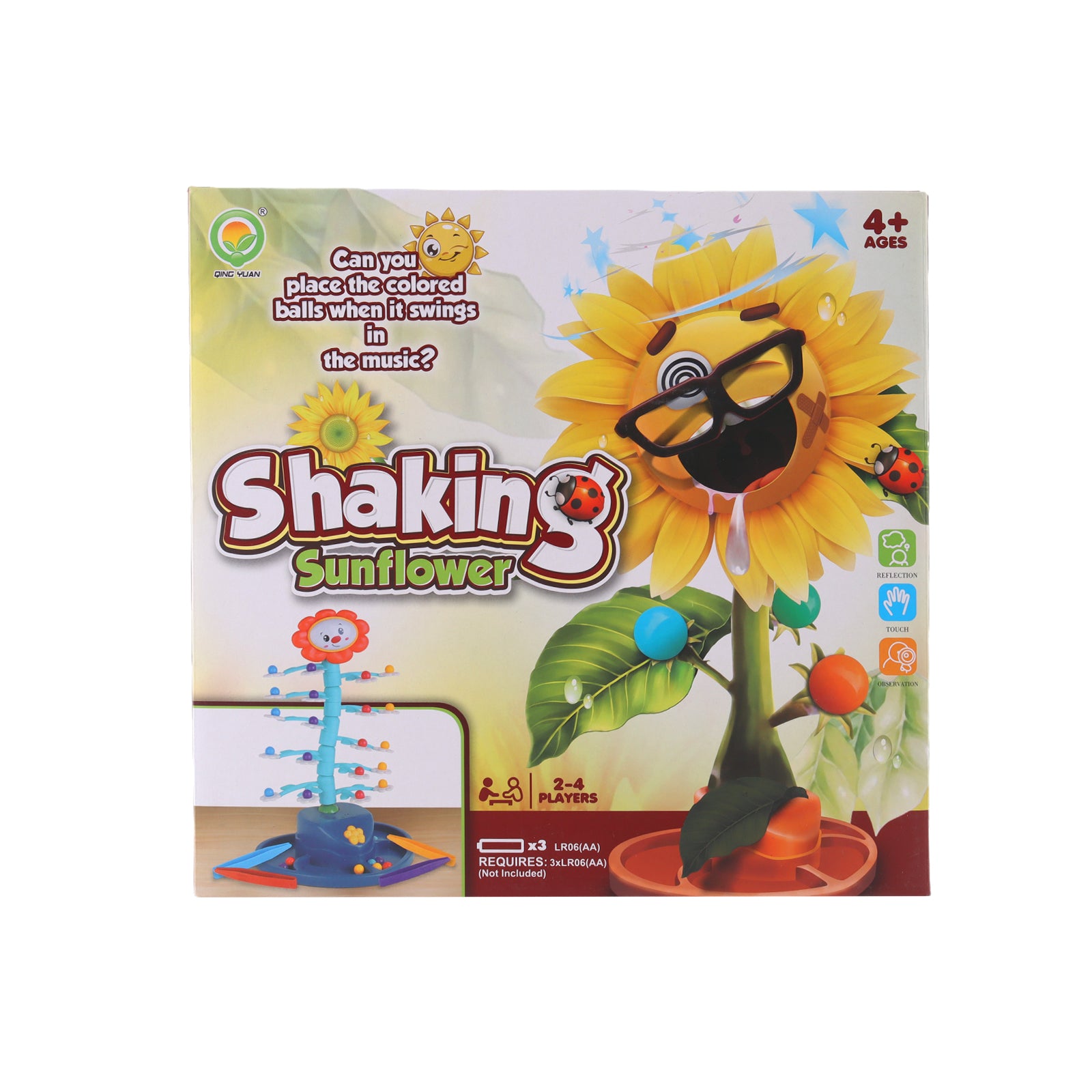 Electronic Shaking Sunflower Interactive Game Toy Race Musical Swing Family Kids