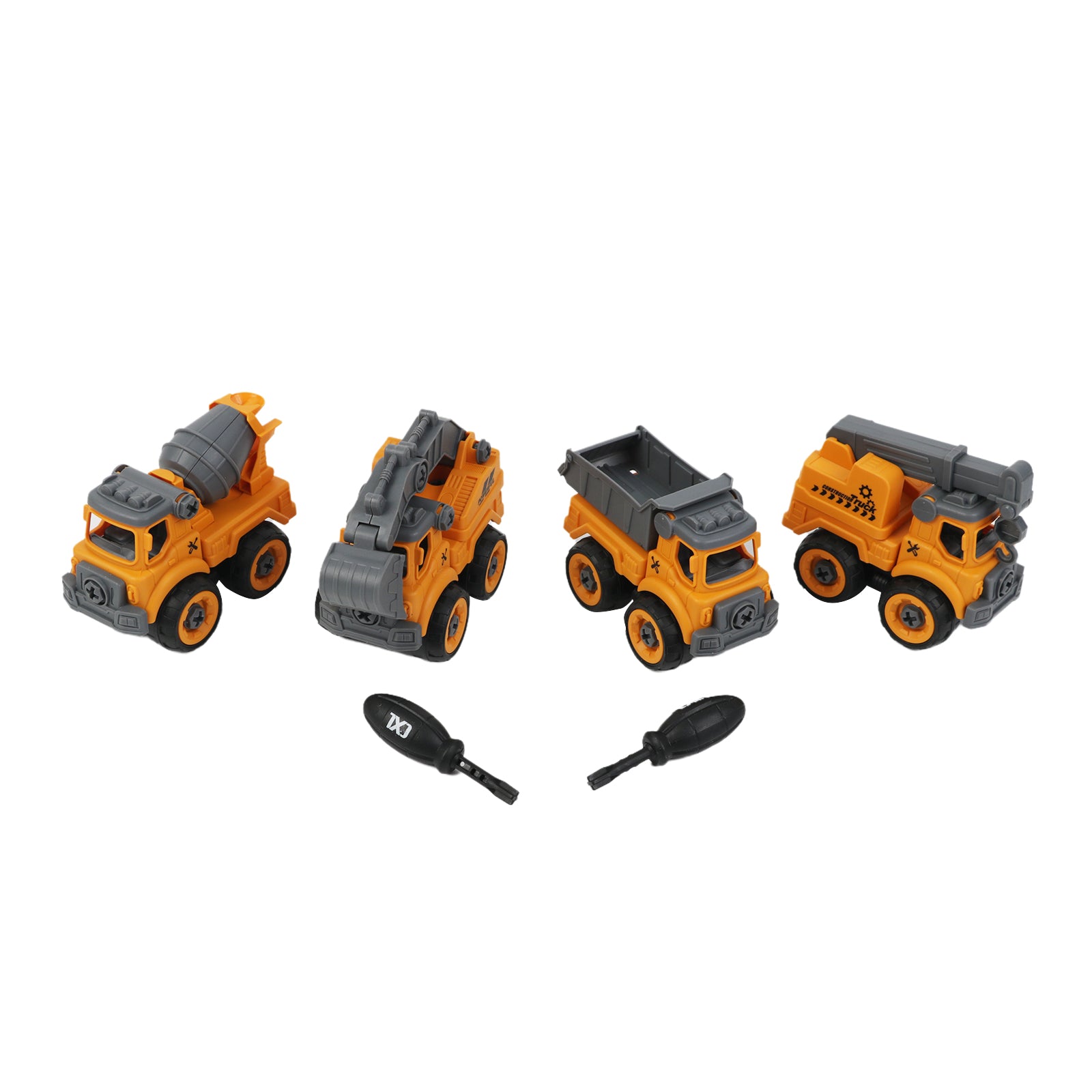 Kids Educational DIY Assembly Construction Trucks Toy Screwdriver 20 Pcs Set