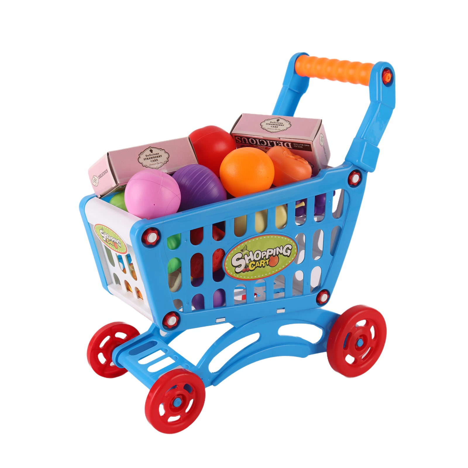 Supermarket Shop Counter Toy Pretend Play Set Trolley Cart Food Lights & Sound