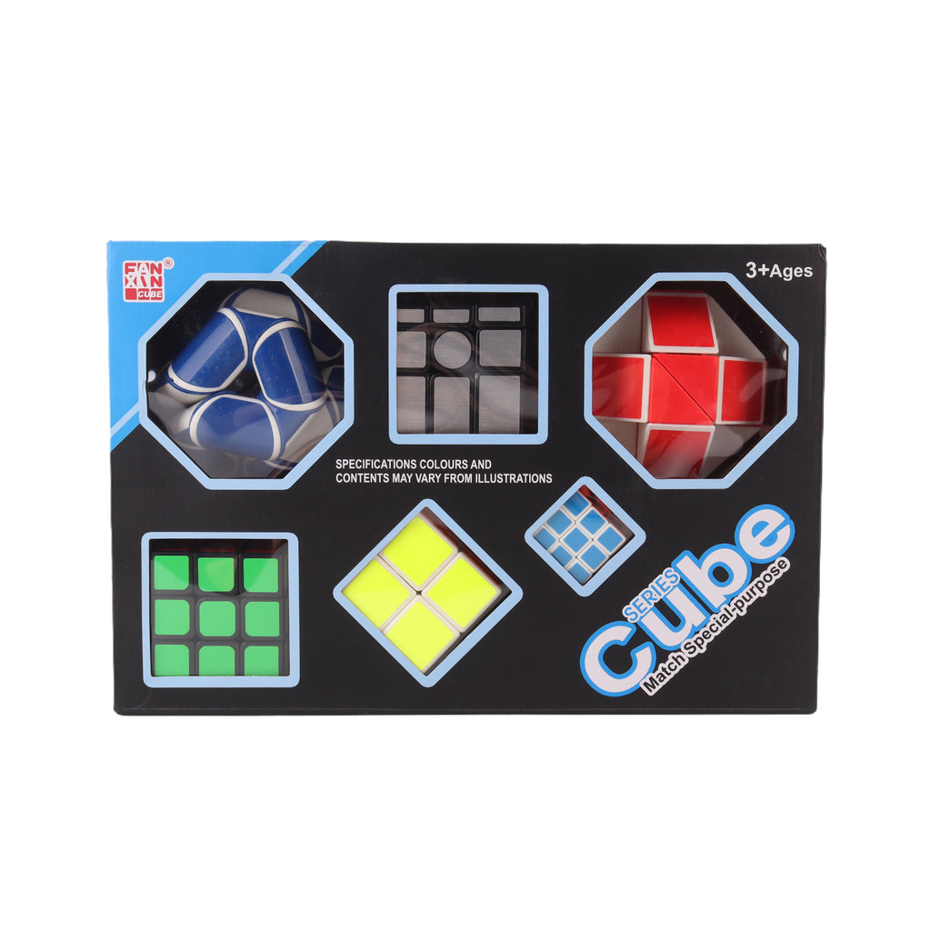 Rubik's Cube Magic Cubes Set of 6 3D Puzzle Solving Mind Game Brain Toy Anti Stress Fidget