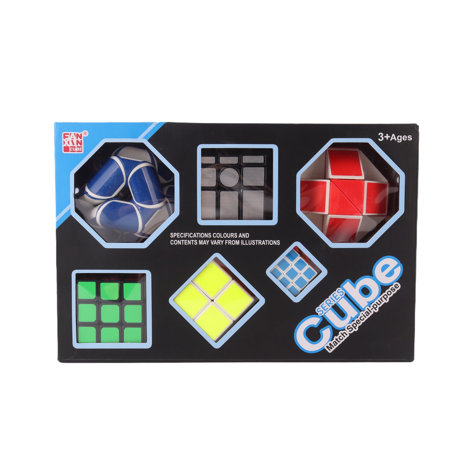 Rubik's Cube Magic Cubes Set of 6 3D Puzzle Solving Mind Game Brain Toy Anti Stress Fidget