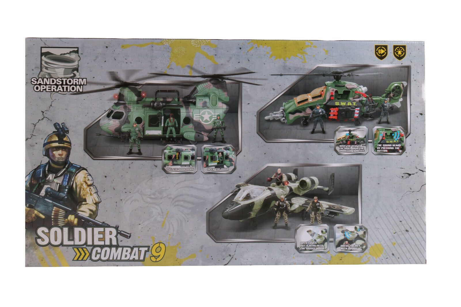 Helicopter Cargo Combat Troops Airforce Bomber Military Plane Army Boat