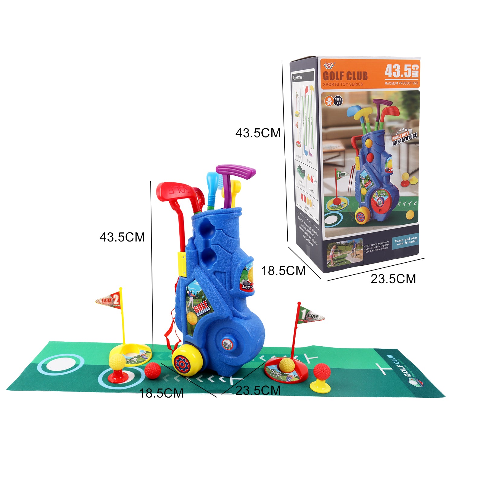 Mini Golf Club Toys Set Indoor Outdoor Kids Leisure Sports Practice Plastic