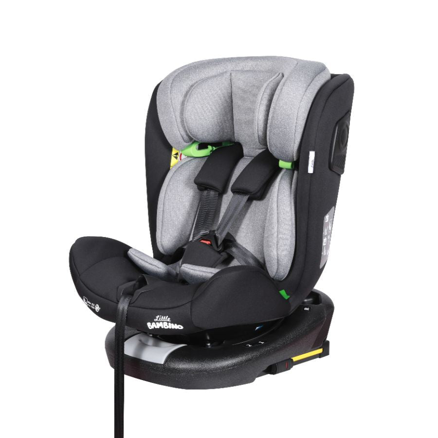 Child Car Seat Isofix Rotatable Booster Seat i-Size 40-150cm Universal Black Grey