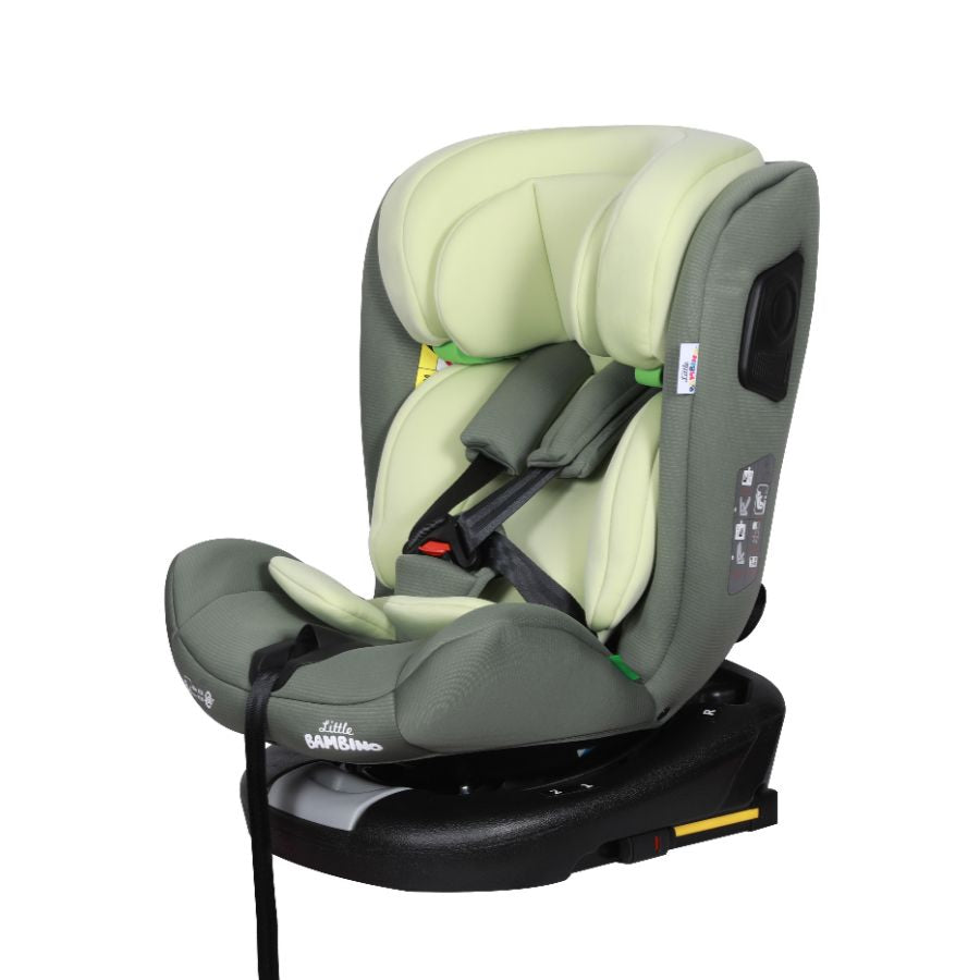 Child Car Seat Isofix Rotatable Booster Seat i-Size 40-150cm Universal Green