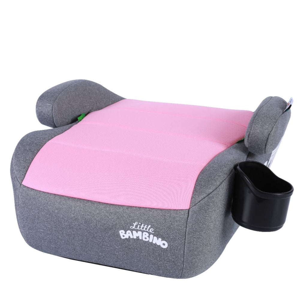 Children Booster Car Seat Universal Cushion i-Size 125-150cm 6-12Yrs Grey Pink