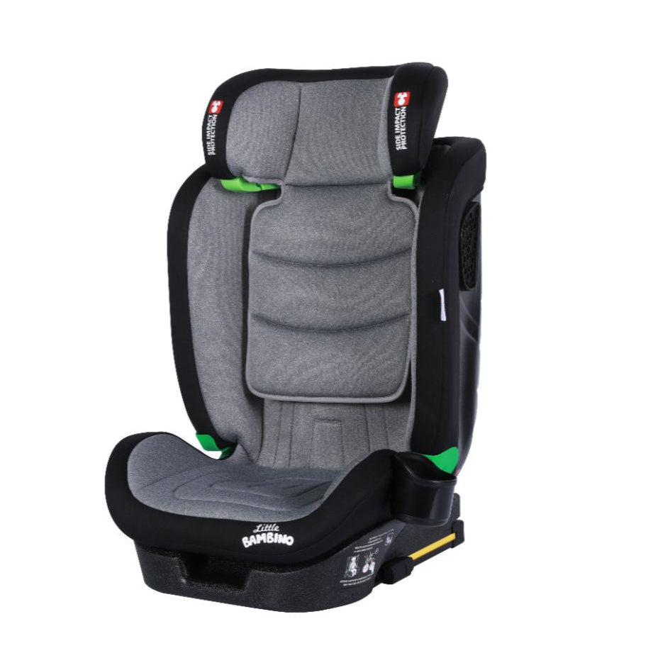 Child Car Seat Isofix FWD Facing Booster Seat i-Size 100-150cm 3-12Yrs Black Grey