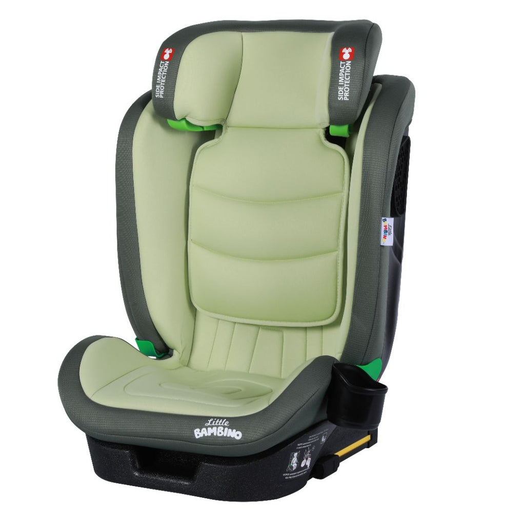 Child Car Seat Isofix FWD Facing Booster Seat i-Size 100-150cm 3-12 Yrs Green