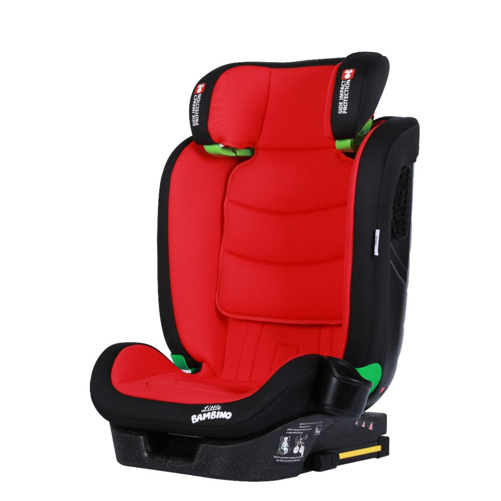 Child Car Seat Isofix FWD Facing Booster Seat i-Size 100-150cm 3-12Yrs Black Red