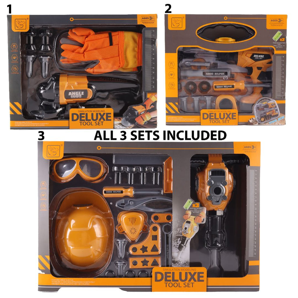 Kids Power Tool Sets DIY Building Drill Hammer Work Shop Pretend Play Toy 49 Pcs