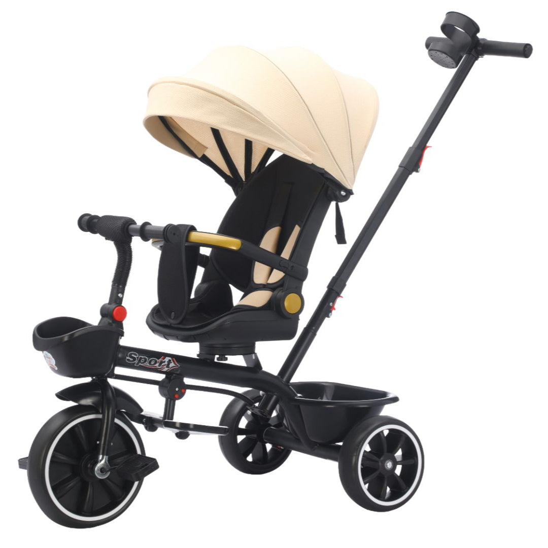 Baby Kids 5in1 Tricycle Bike Trike Stroller 3 Wheels Canopy
