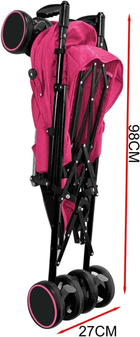 Foldable Reclinable Stroller Buggy Pram includes Rain Cover & Footmuff