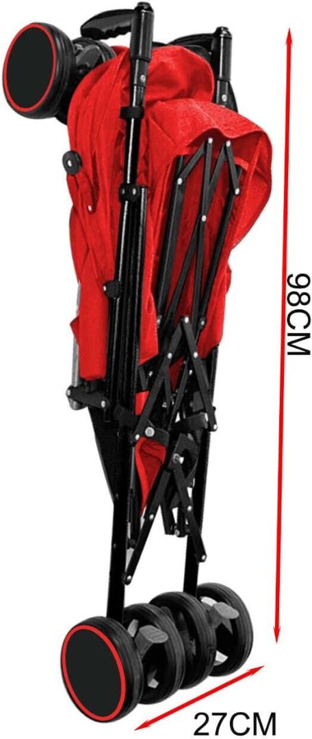 Foldable Reclinable Stroller Buggy Pram includes Rain Cover & Footmuff