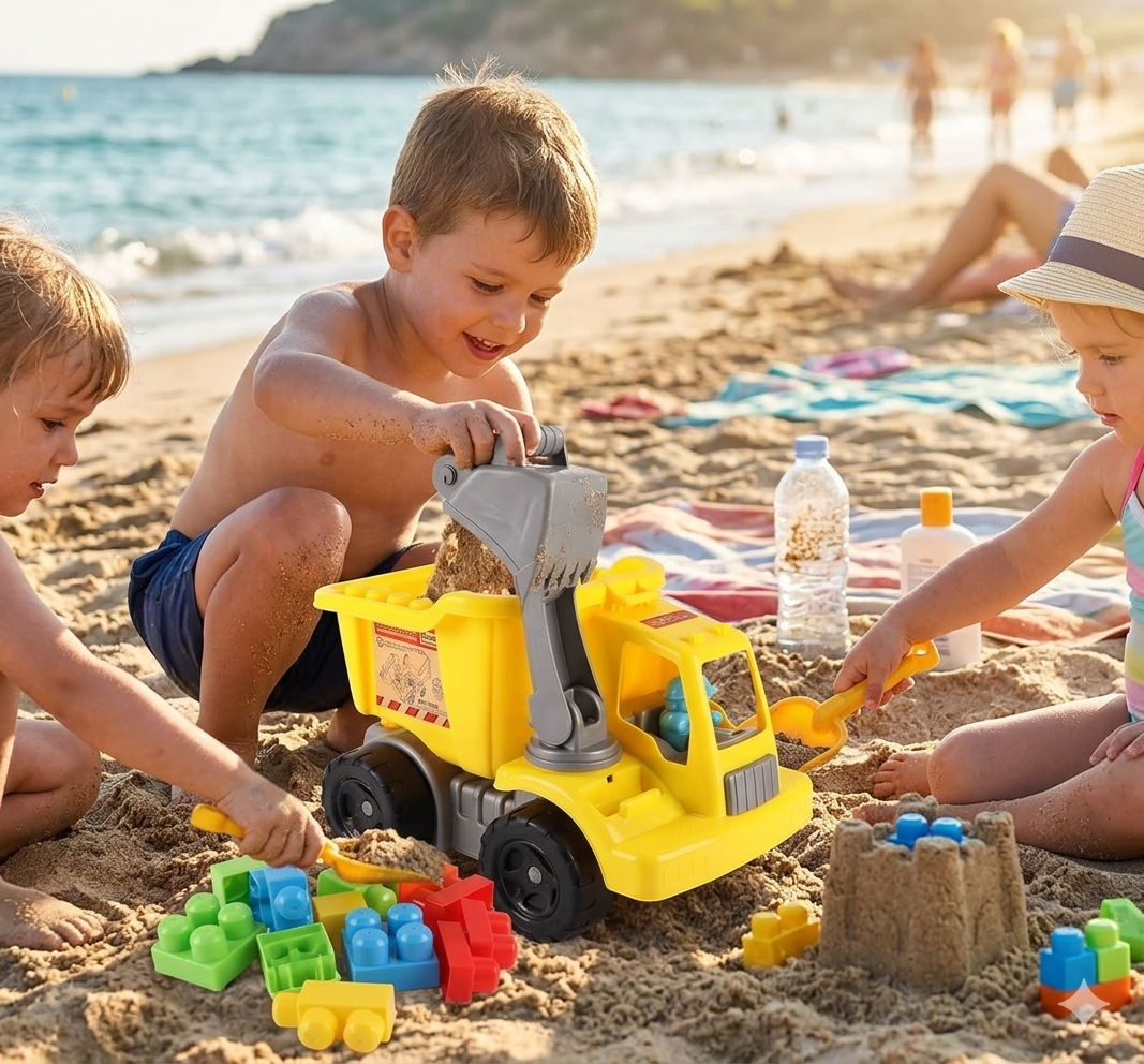 Scooper Digger DIY Construction Vehicle Building Blocks Set Kids Educational Indoor Outdoor Beach Toy