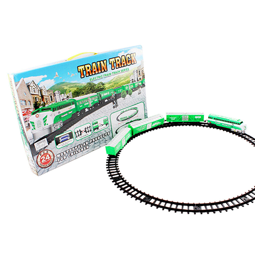 Electric Train Classic Set for Children 24pcs Sound Effects and Lights