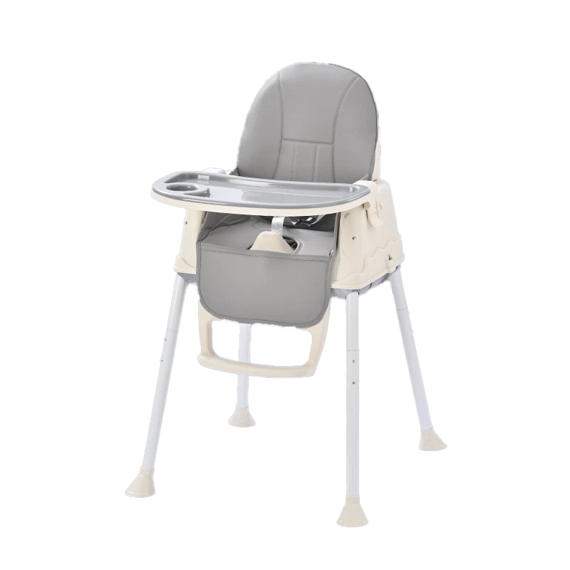 Baby Toddler Multipurpose Portable High Chair with Feeding Plate Adjustable Grey