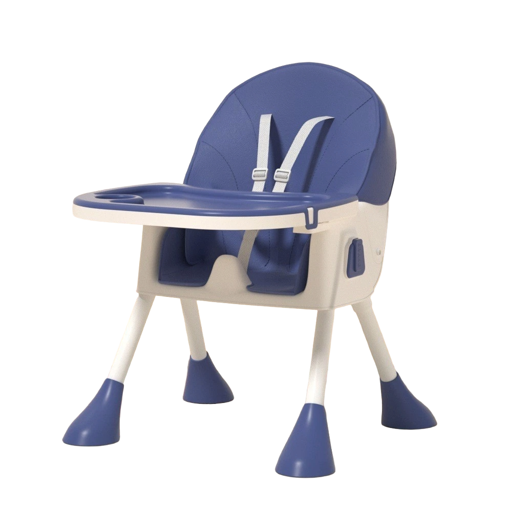 High Chair Baby Toddler Removable Dining Tray 5-piont Harness Foldable
