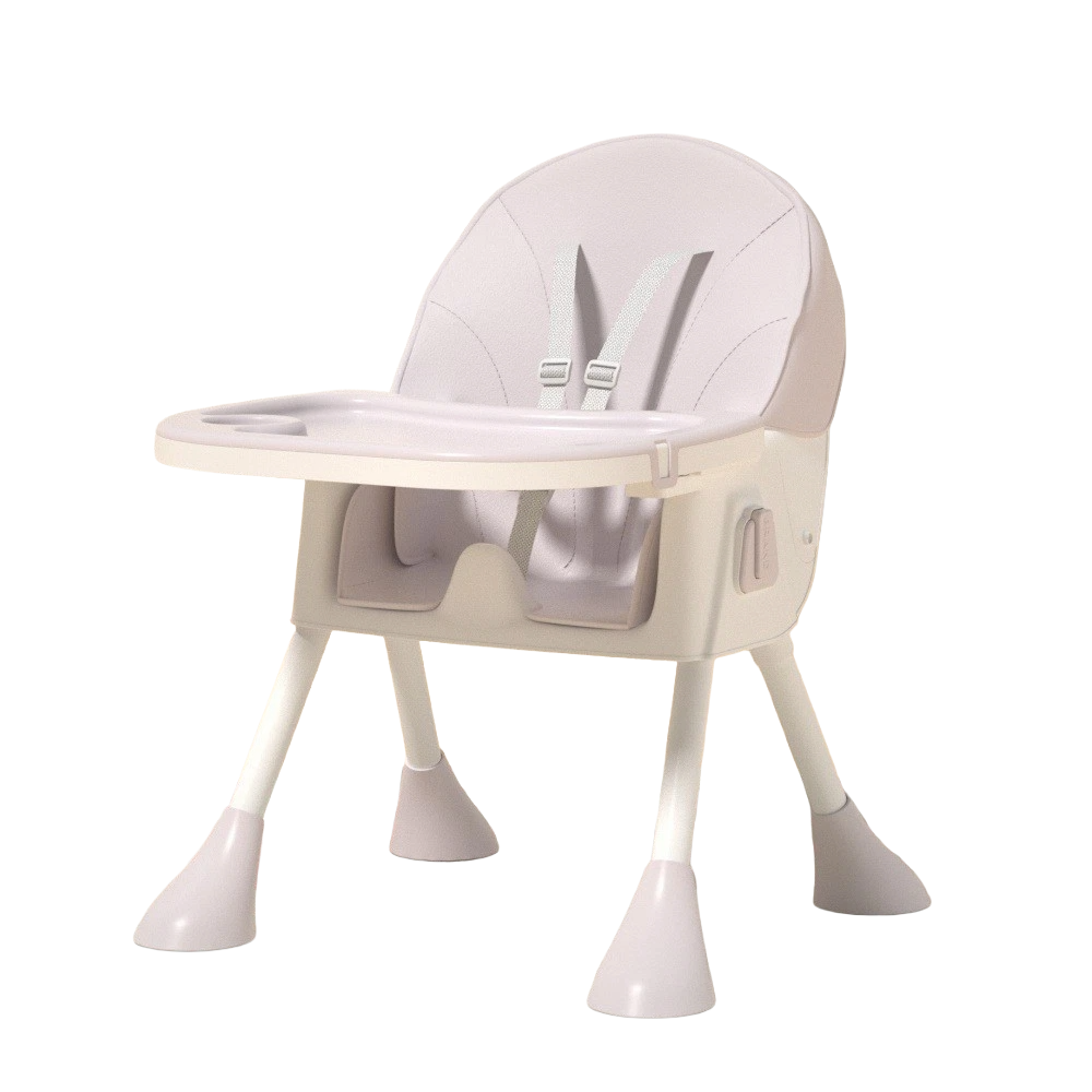 High Chair Baby Toddler Removable Dining Tray 5-piont Harness Foldable