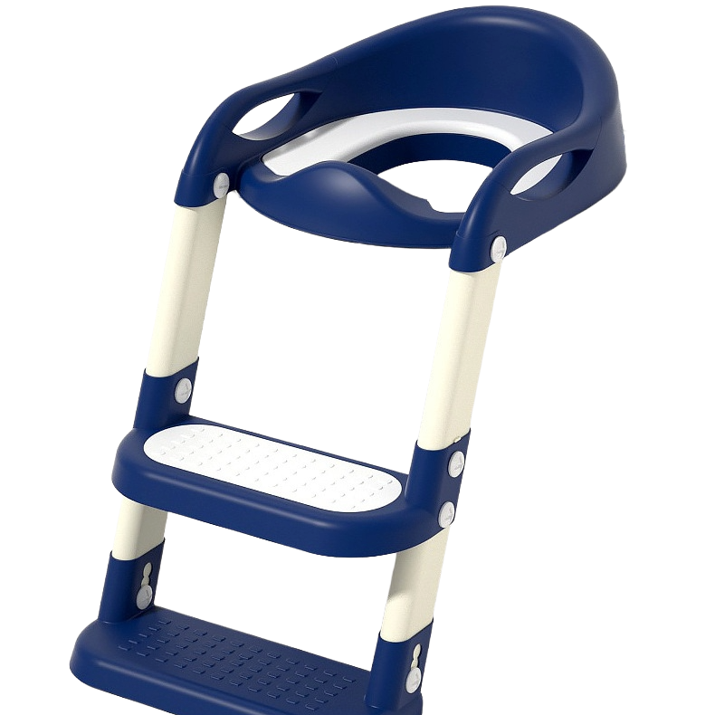 Baby Toddler Potty Training Toilet Seat Adjustable Height Foldable Steps