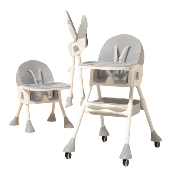 High Chair Baby Toddler Removable Dining Tray 5-piont Harness Foldable