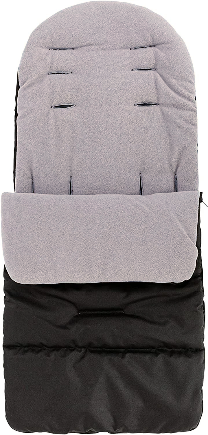 Footmuff Cosy Toes Fleece Lined Universal Fitting Strollers Prams Buggy Grey