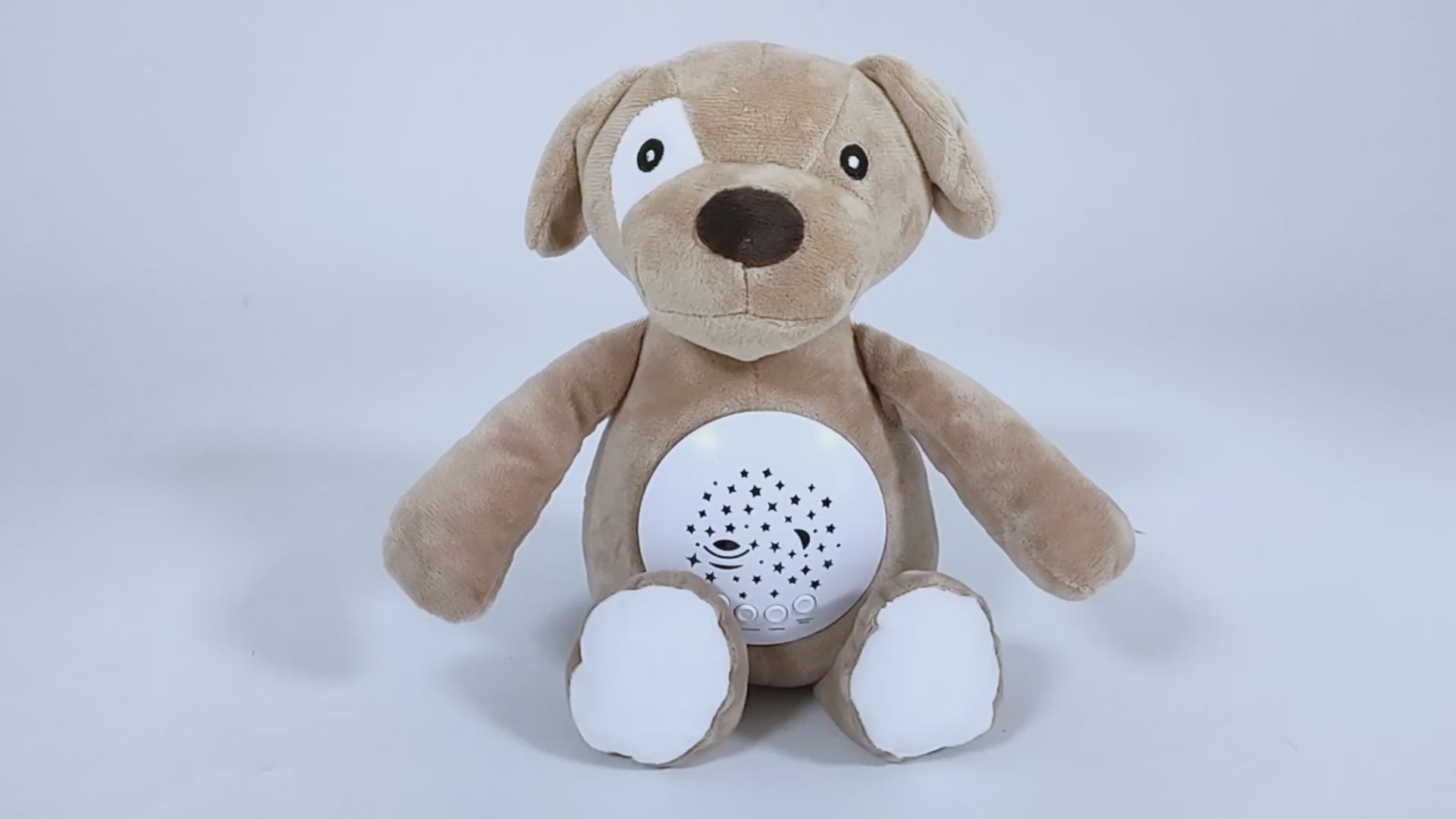 Baby Sleep Aid Plush, Night Light Projector with Starry Display and Soothing Sounds