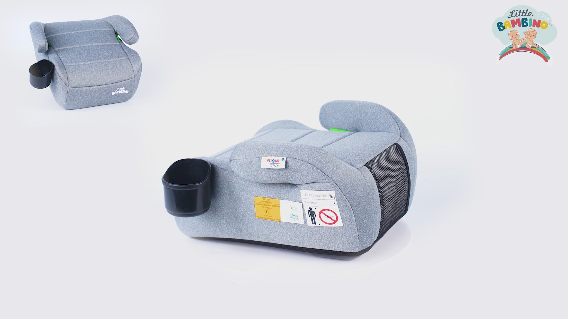 Children Booster Car Seat Universal Cushion i-Size 125-150cm 6-12Yrs