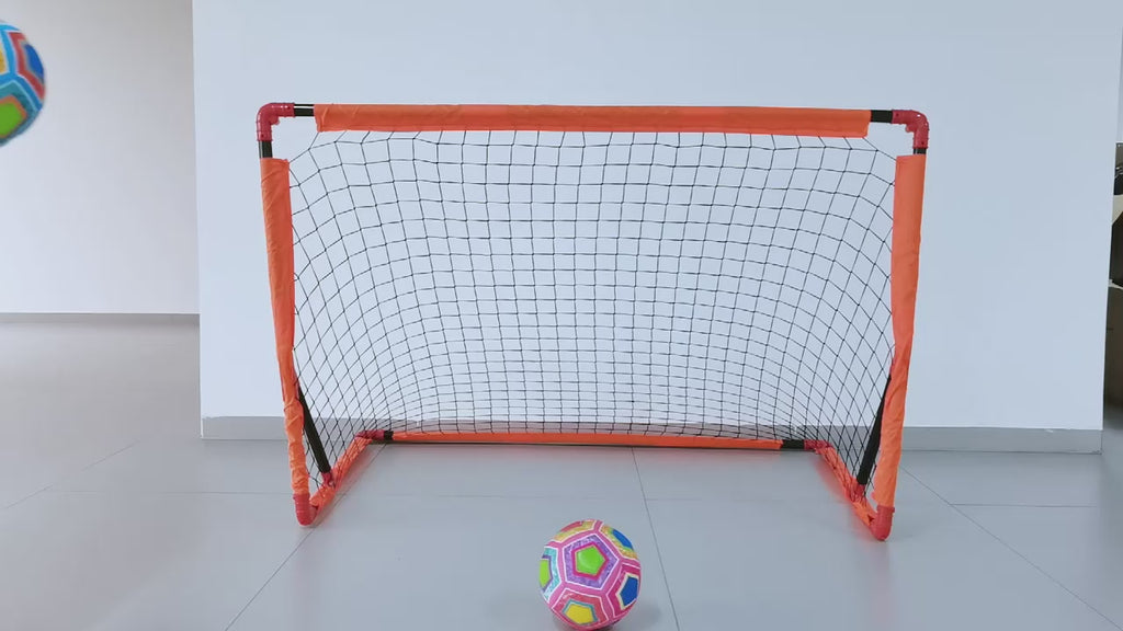 2-in-1 Kids Football Goal Set – Sticky Target Net with Balls & Training Cones