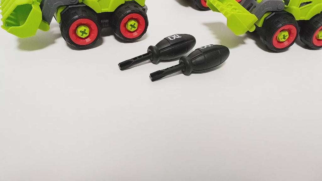 Kids Educational DIY Assembly Construction Trucks Toy Screwdriver 20 Pcs Set