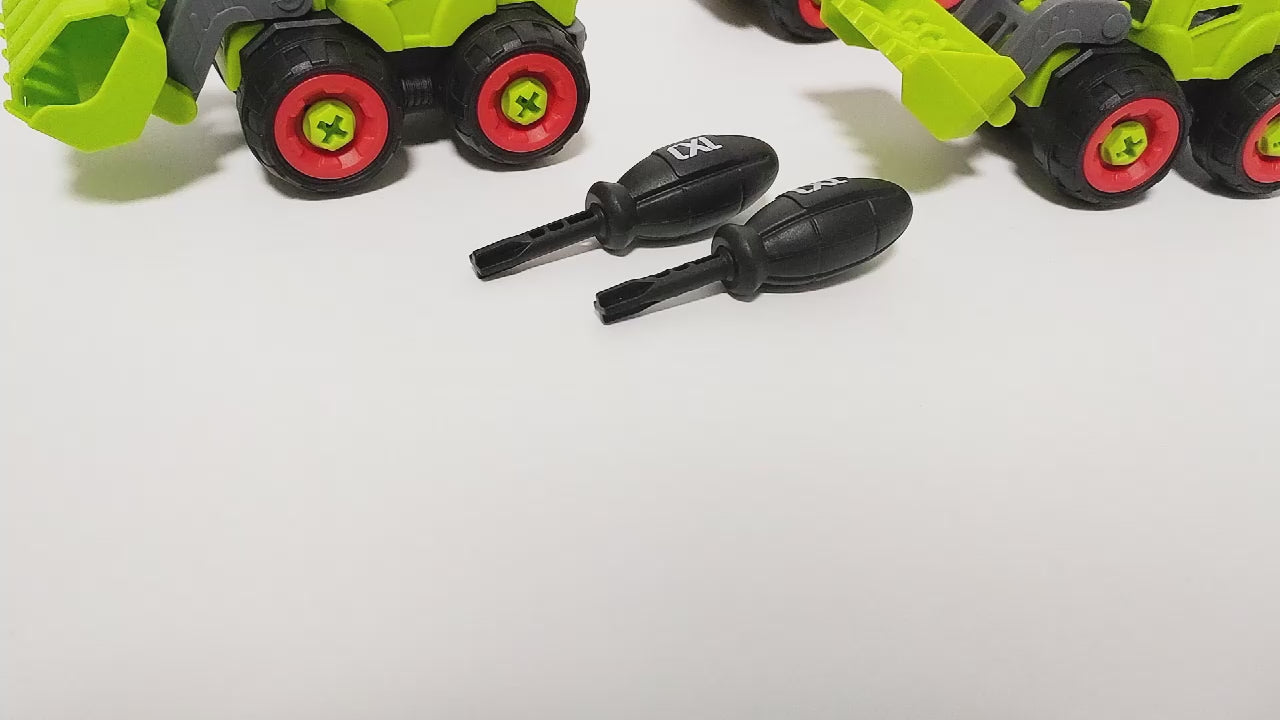 Kids Educational DIY Assembly Construction Trucks Toy Screwdriver 20 Pcs Set