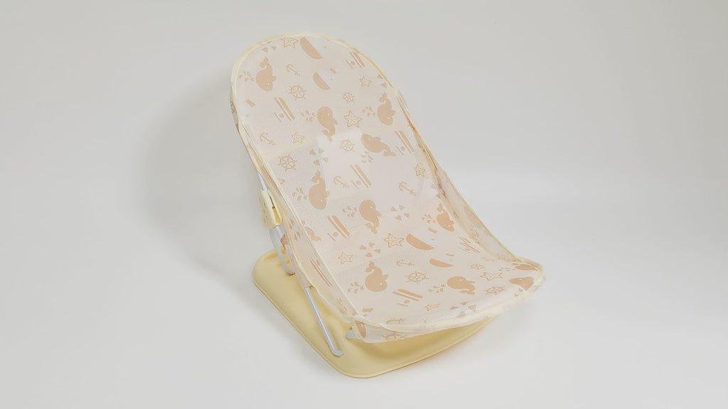 Baby Infant Bath Support Seat Foldable Adjustable Travel Baby Bather 0-12 Months (Neutral)