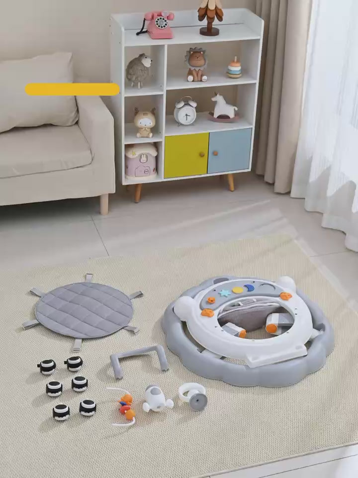 Baby Walker Push Along Learning Walking Wheel Multifunctional Sensory Music