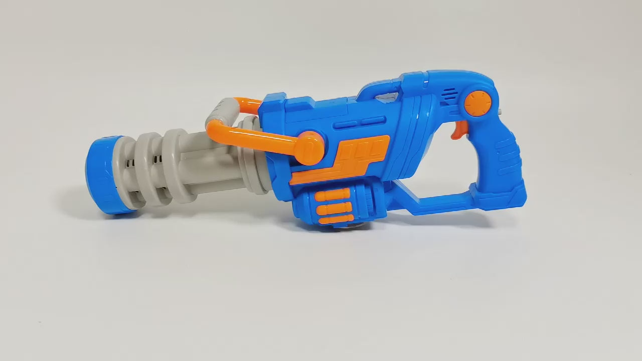 Bubble Gun Mini Gatling Toy Bubble Blower Machine with Light Music Kids Outdoor