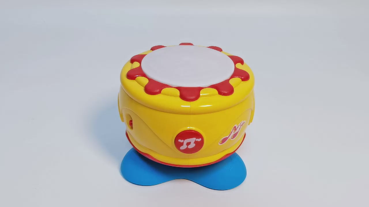 Baby's Music Hand Drum Rotating 360 Degrees Light Learning Baby Sensory Toy