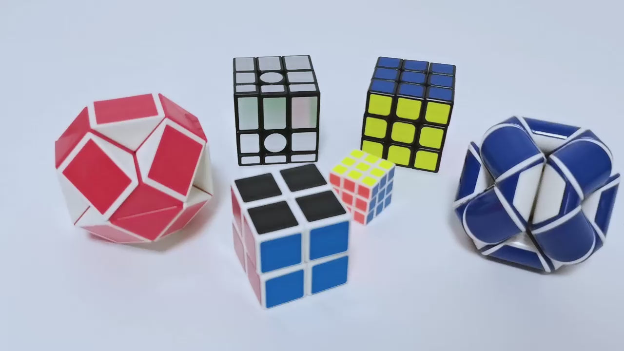 Rubik's Cube Magic Cubes Set of 6 3D Puzzle Solving Mind Game Brain Toy Anti Stress Fidget