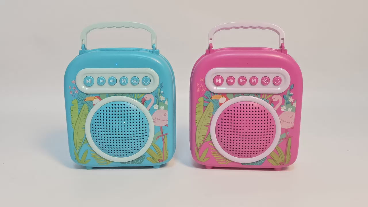 Kids Karaoke Machine Set With 2 Microphones Speaker Bluetooth Music Toy