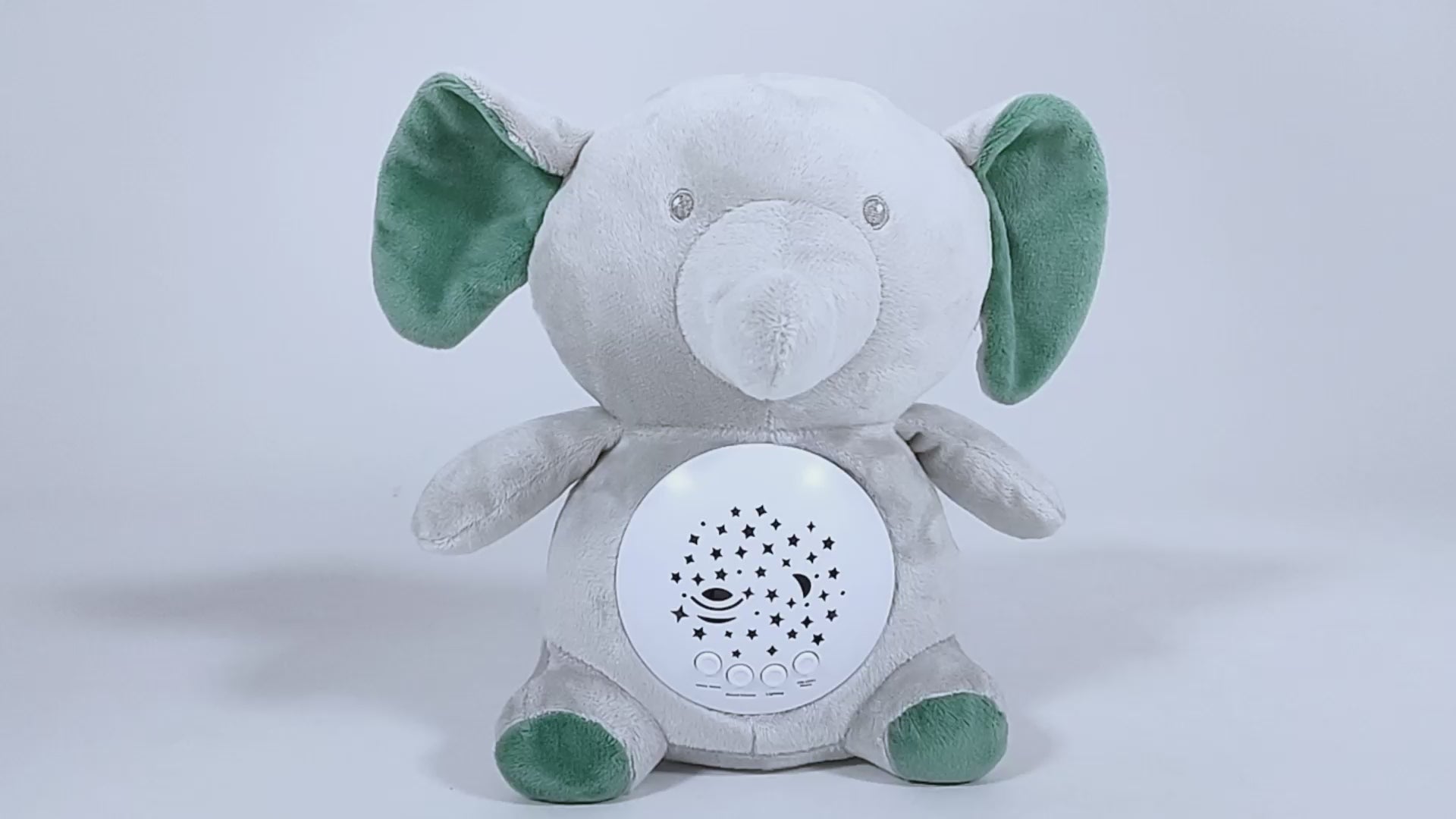Baby Sleep Aid Plush, Night Light Projector with Starry Display and Soothing Sounds