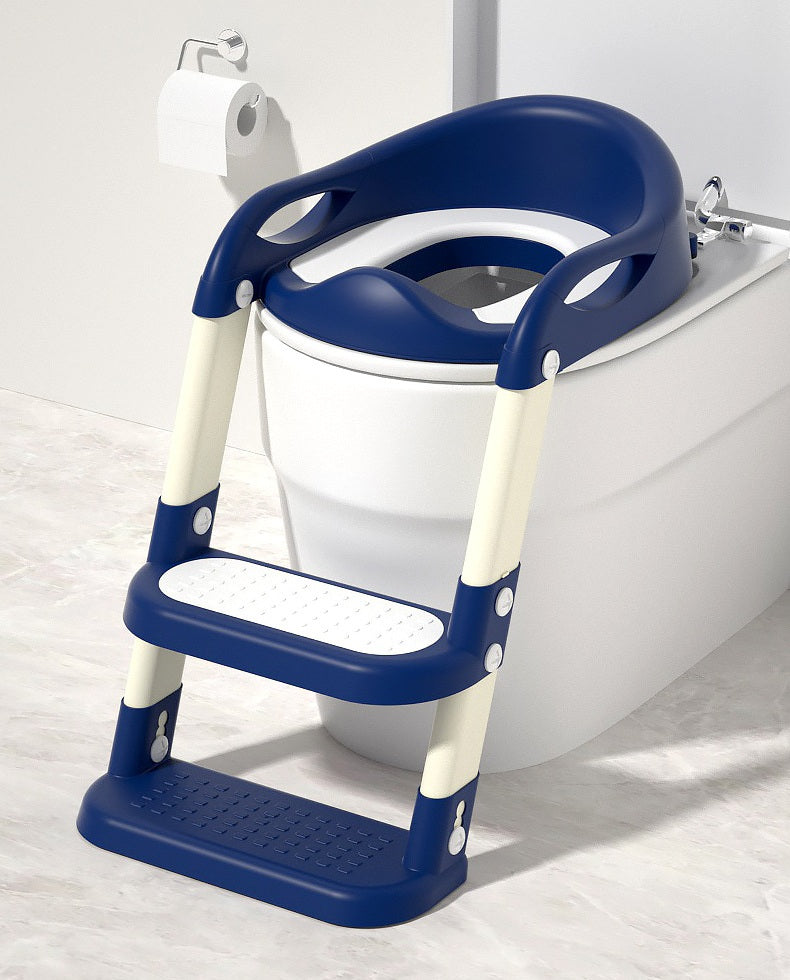 Baby Toddler Potty Training Toilet Seat Adjustable Height Foldable Steps