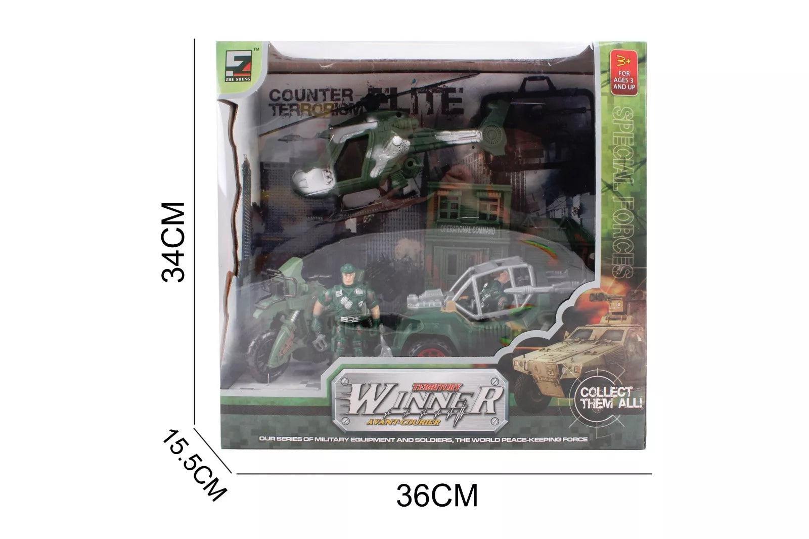 Army Base Combat Squad Soldier Attack Helicopter Military Base For Children's Toy