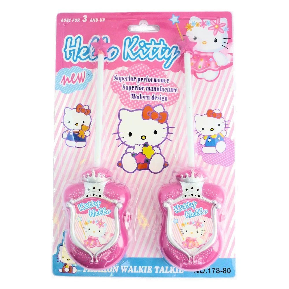 Hello Kitty Princess Kids Walkie Talkie Set Radio Range Girls Pink Walkie Talkie