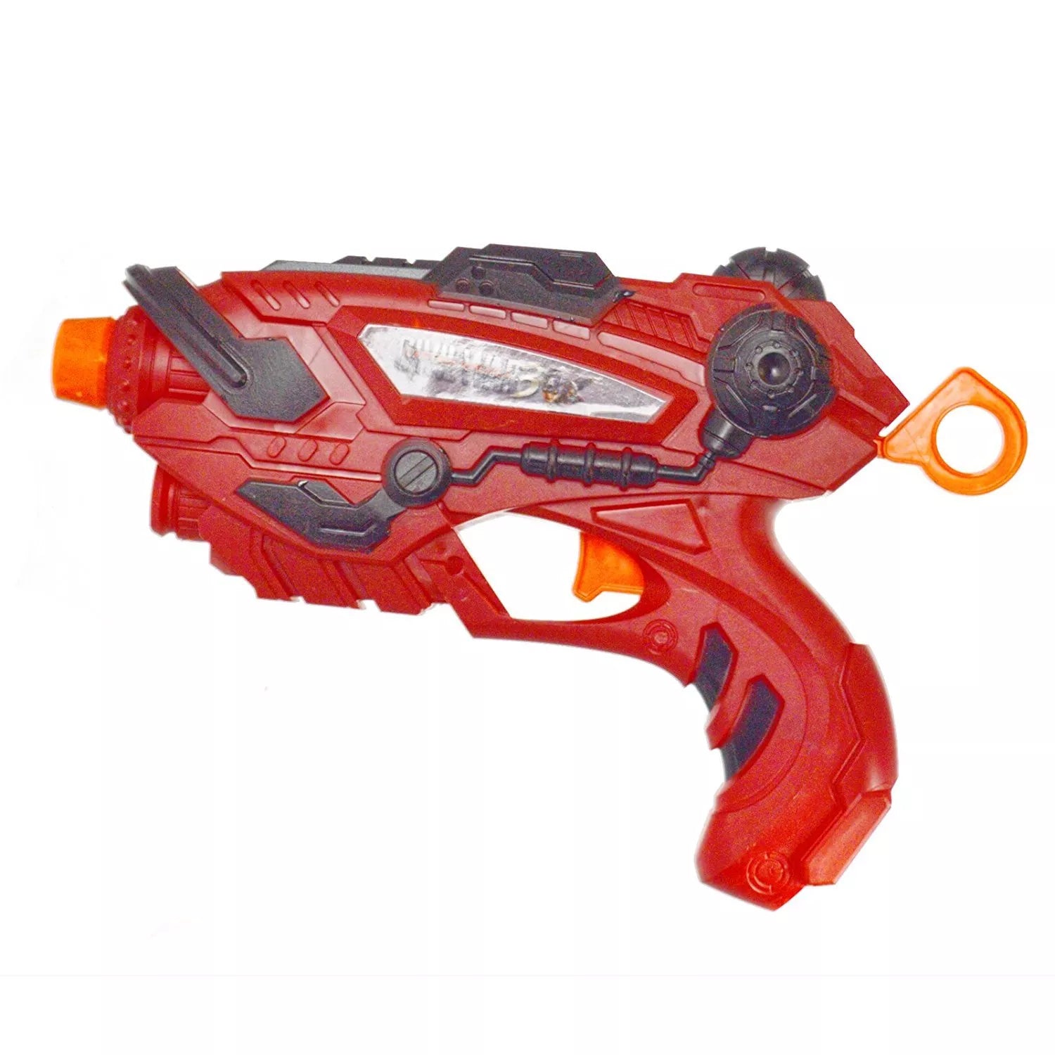 Red Pistol Dart Shooting Gun Shoots Bullets Bolt Action Ray Gun Kids Toy Bargain