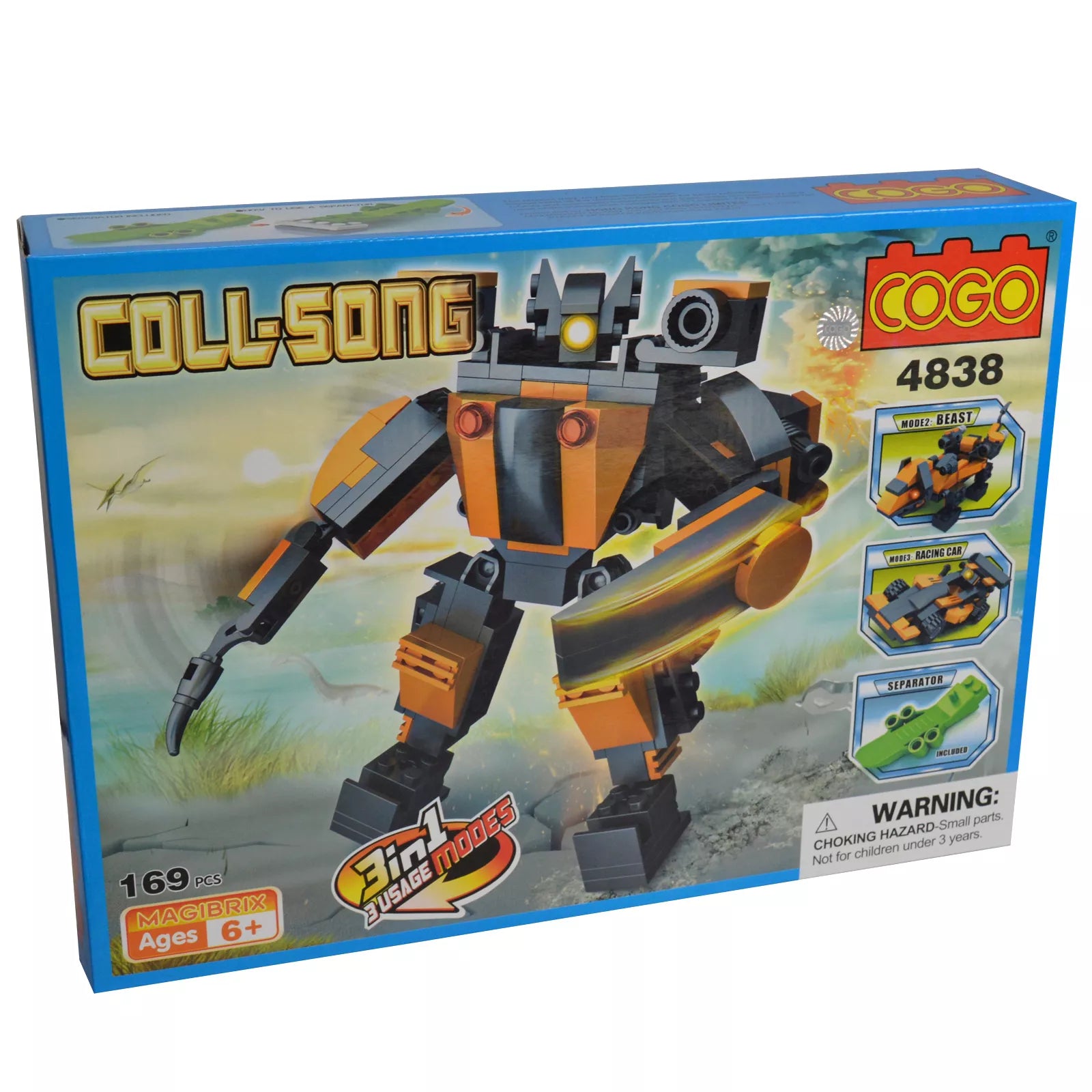 3 IN 1 Beast Car Robot Building Blocks Kids Toy Set Brand New Cogo Childrens