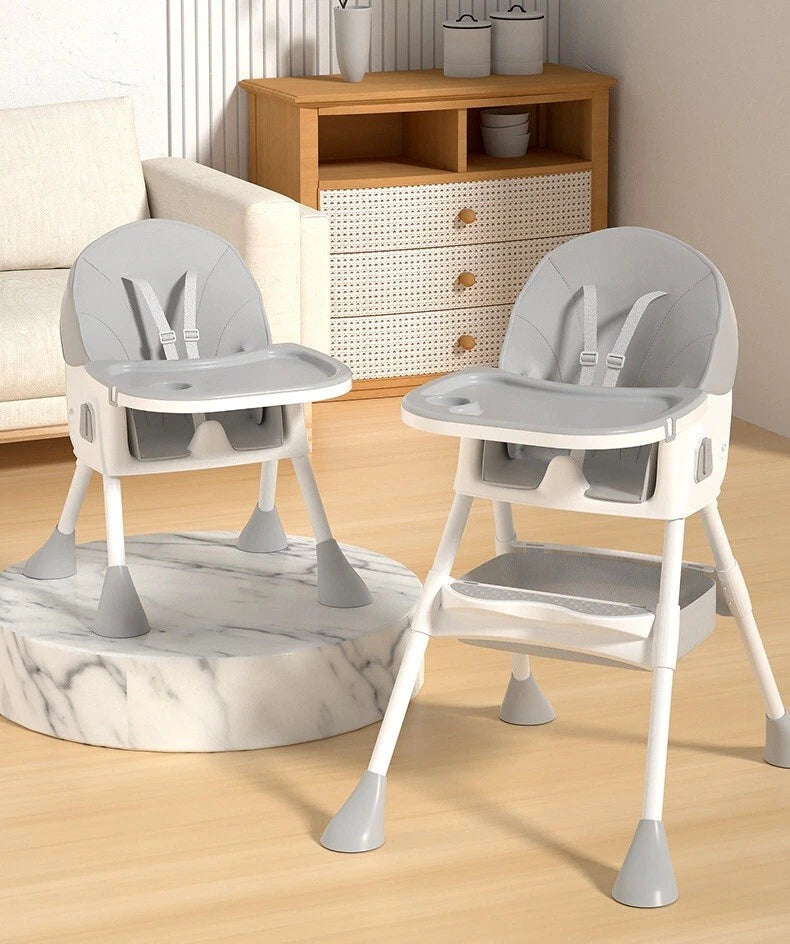 High Chair Baby Toddler Removable Dining Tray 5-piont Harness Foldable