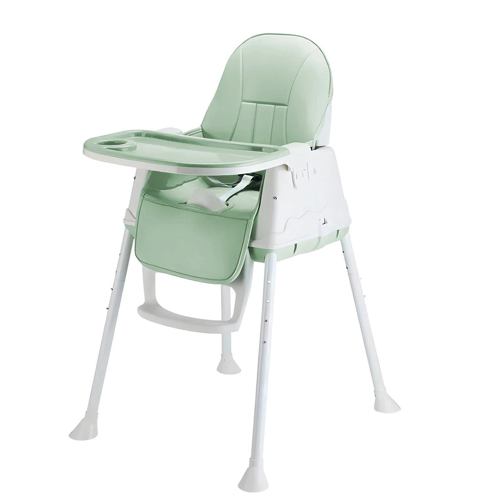 Baby Toddler Multipurpose Portable High Chair Feeding Plate Adjustable Green