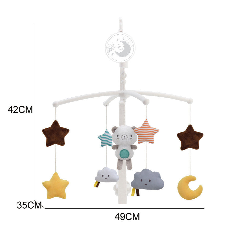 Baby Musical Mobile Crib Cot Bed Bell Stars Moon Nursery Rotating Toy Teddy
