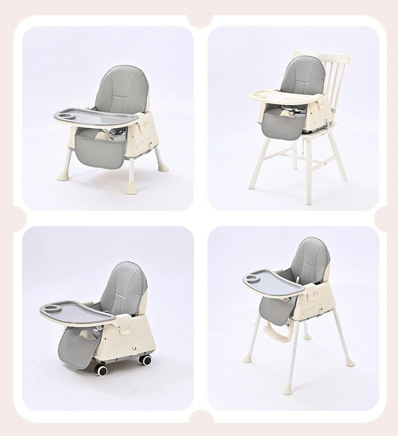 Share Baby Toddler Multipurpose Portable High Chair with Feeding Plate Adjustable
