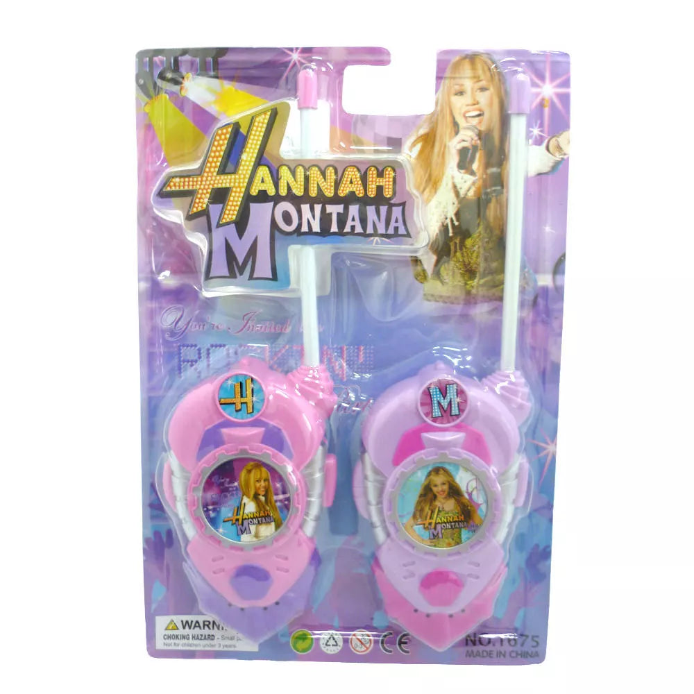 Hannah Montana Girls Walkie Talkie Set Range Antenna Easy Use Play Toy