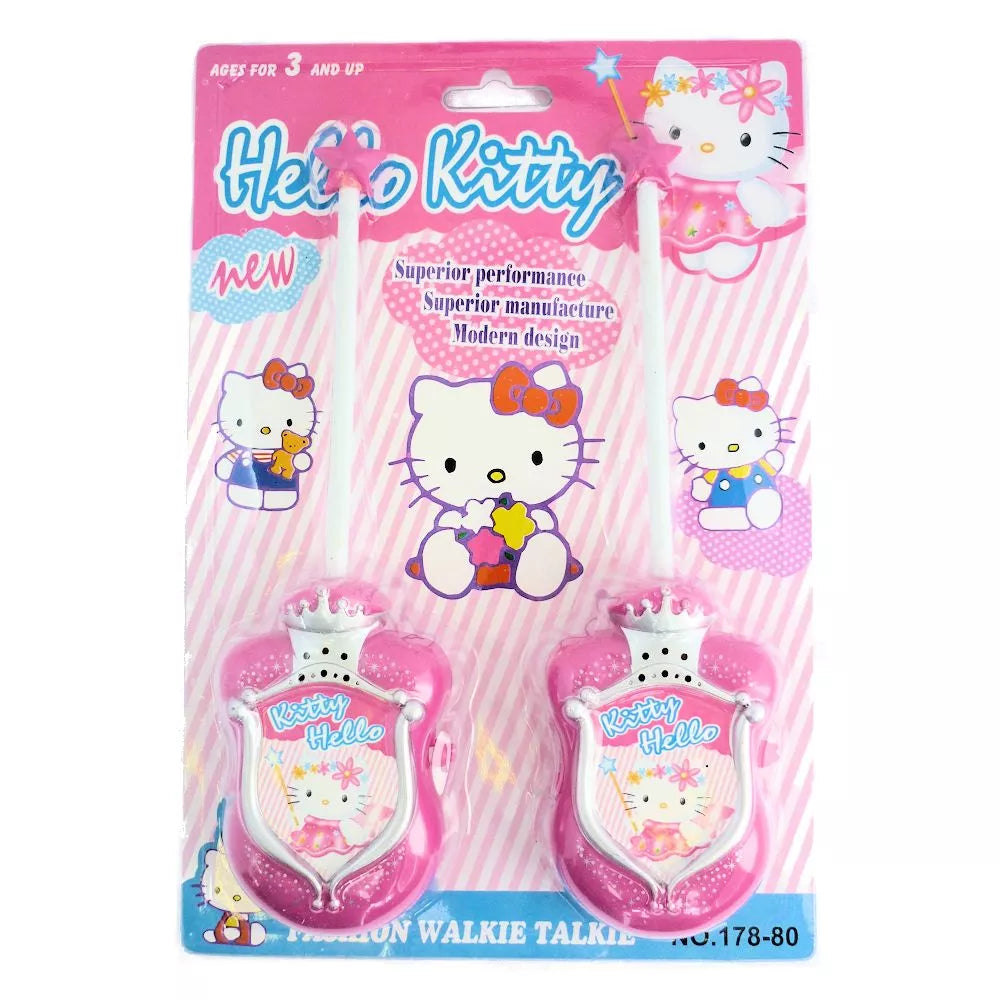 Hello Kitty Princess Kids Walkie Talkie Set Radio Range Girls Pink Walkie Talkie