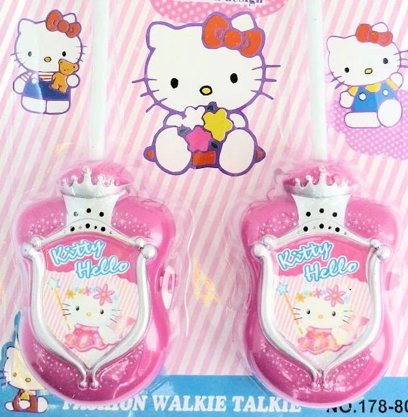 Hello Kitty Princess Kids Walkie Talkie Set Radio Range Girls Pink Walkie Talkie