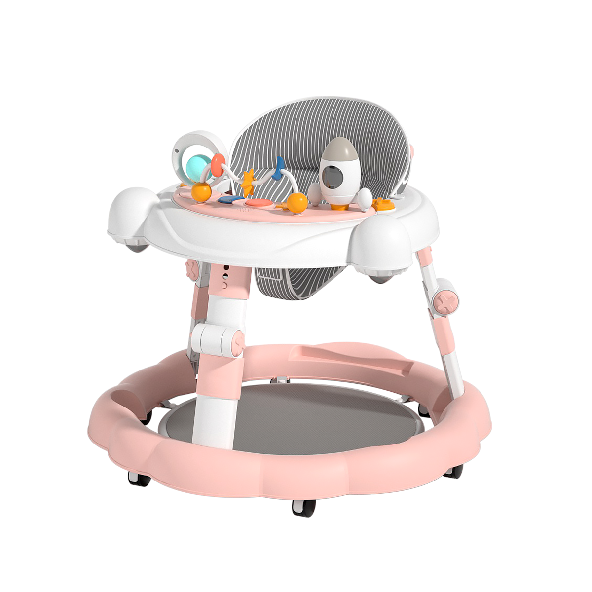 Baby Walker Push Along Learning Walking Wheel Multifunctional Sensory Music